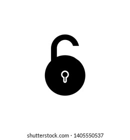 Lock vector icon. Flat sign.