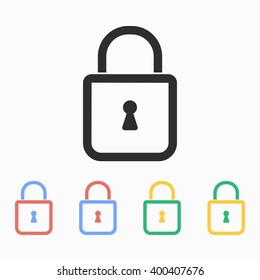 Lock  vector icon. Illustration isolated on white  background for graphic and web design.