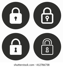 Lock vector icon. Illustration isolated for graphic and web design.