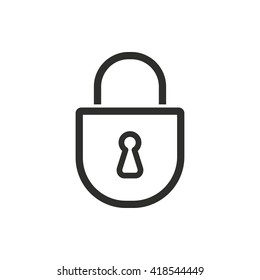 Lock   vector icon. Illustration isolated on white  background for graphic and web design.