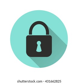 Lock vector icon. Illustration isolated for graphic and web design.