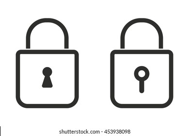 Lock vector icon. Illustration isolated on white background for graphic and web design.