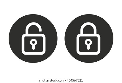 Lock vector icon. Illustration isolated for graphic and web design.