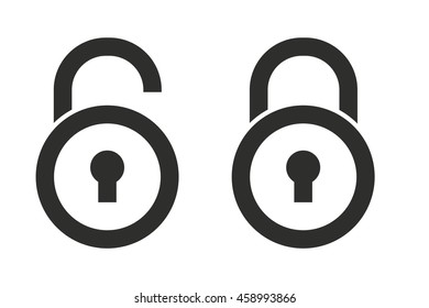 Lock vector icon. Illustration isolated on white background for graphic and web design.