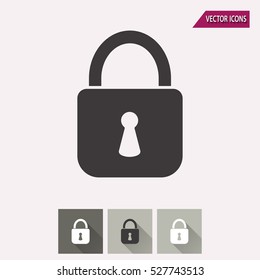 Lock vector icon. Illustration isolated for graphic and web design.
