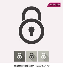 Lock vector icon. Illustration isolated for graphic and web design.