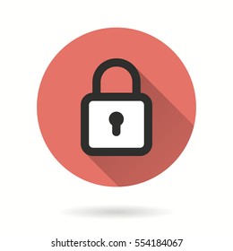 Lock vector icon. Illustration isolated for graphic and web design.