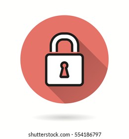 Lock vector icon. Illustration isolated for graphic and web design.