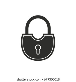 Lock vector icon. Illustration isolated for graphic and web design.