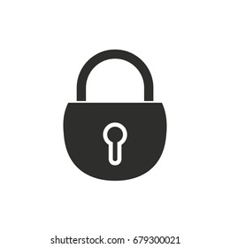 Lock vector icon. Illustration isolated for graphic and web design.