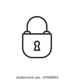Lock vector icon. Illustration isolated for graphic and web design.
