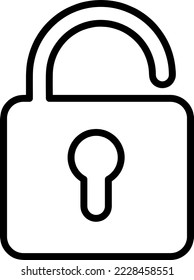 ilustración de icono del vector de bloqueo en fondo blanco 