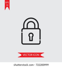 Lock vector icon, illustration symbol