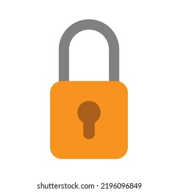 Bloquear icono vectorial aislado en fondo blanco