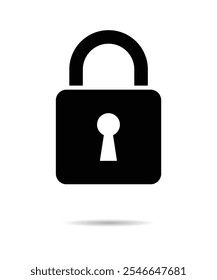Lock vector icon  isolated on white background