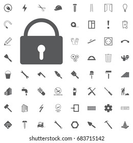 Lock vector icon isolated on white background
