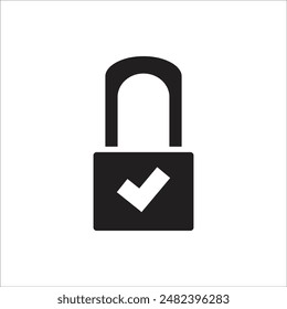 lock vector icon line template