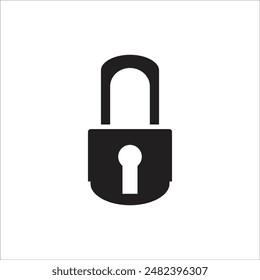 lock vector icon line template