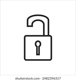 lock vector icon line template