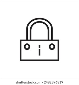 lock vector icon line template
