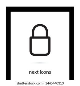 A lock vector icon. A locking symbol. A sign of a lock