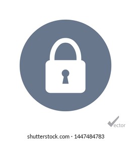 A lock vector icon. A locking symbol. A sign of a lock.