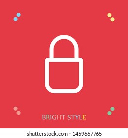 A lock vector icon. A locking symbol. A sign of a lock
