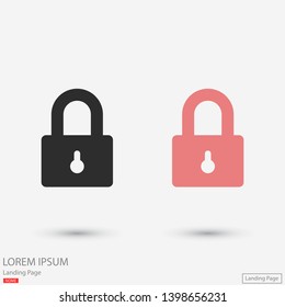 Lock vector icon . lorem ipsum Flat Design JPG