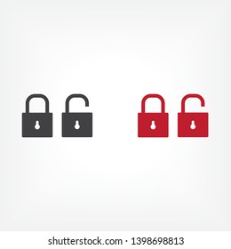 Lock vector icon , lorem ipsum Flat design