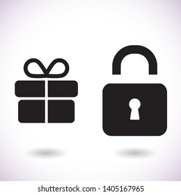 Lock - vector icon , lorem ipsum Flat design