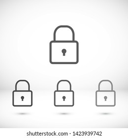 Lock Vector icon . Lorem Ipsum Illustration design