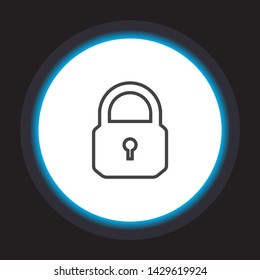 Lock Vector icon . Lorem Ipsum Illustration design