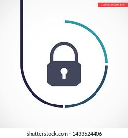 Lock Vector icon . Lorem Ipsum Illustration design