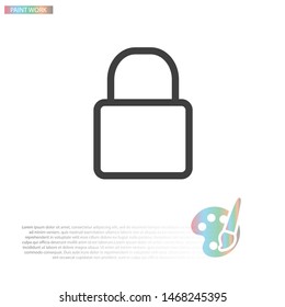 Lock Vector icon . Lorem Ipsum Illustration design