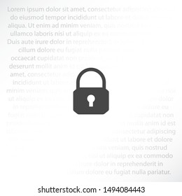 Lock Vector icon . Lorem Ipsum Illustration design