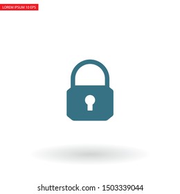 Lock Vector icon . Lorem Ipsum Illustration design