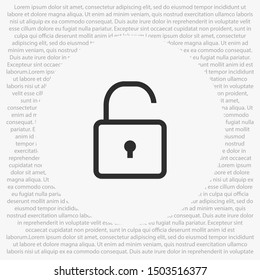 Lock Vector icon . Lorem Ipsum Illustration design