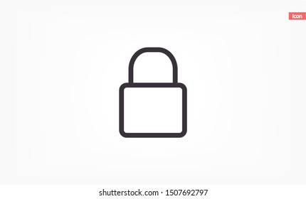 Lock Vector icon . Lorem Ipsum Illustration design