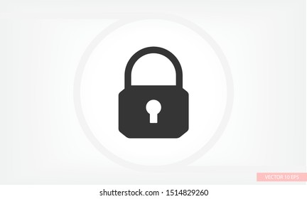 Lock Vector icon . Lorem Ipsum Illustration design