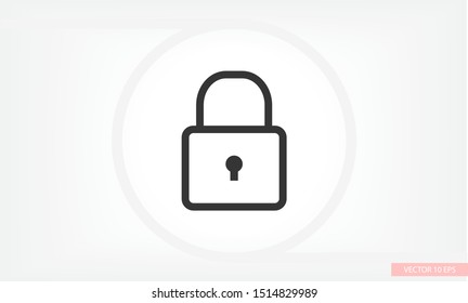 Lock Vector icon . Lorem Ipsum Illustration design