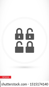 Lock vector icon . lorem ipsum Flat Design JPG