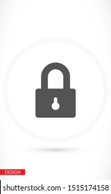 Lock vector icon . lorem ipsum Flat Design JPG