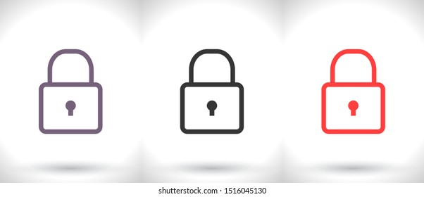 Lock Vector icon . Lorem Ipsum Illustration design