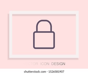 Lock Vector icon . Lorem Ipsum Illustration design