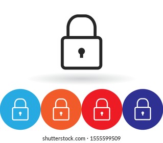 Lock Vector icon . Lorem Ipsum Illustration design