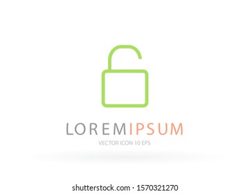 Lock Vector icon . Lorem Ipsum Illustration design