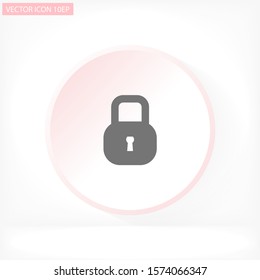 Lock vector icon , lorem ipsum Flat design