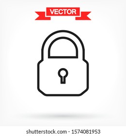 Lock Vector icon . Lorem Ipsum Illustration design