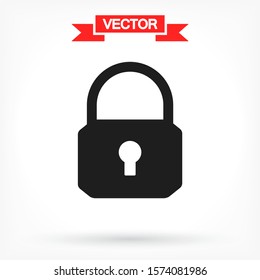 Lock Vector icon . Lorem Ipsum Illustration design