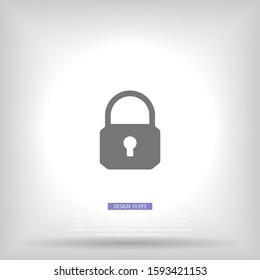 Lock Vector icon . Lorem Ipsum Illustration design